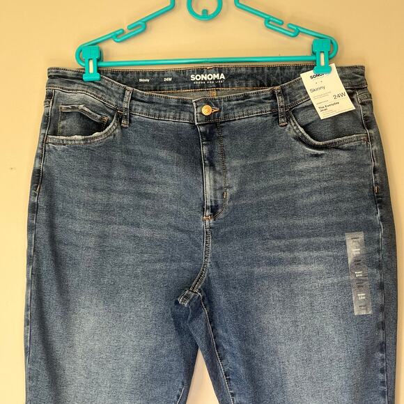 NWT! Sonoma The Everyday Skinny Jean Medium Wash Size 24W - Picture 6 of 16